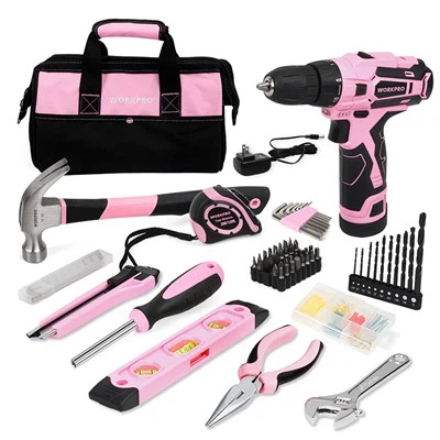 ENSEMBLE D'OUTILS DE FORAGE ROSE 101PC 12V