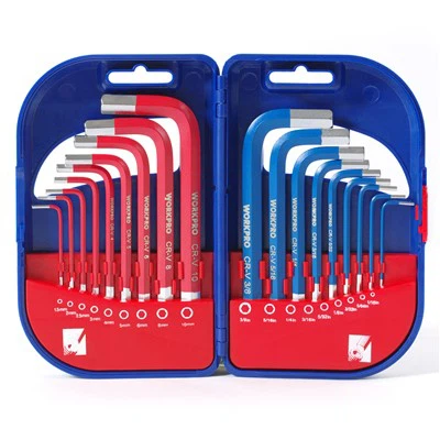 JEU DE 18 CLÉS HEXAGONALES À BRAS COURT