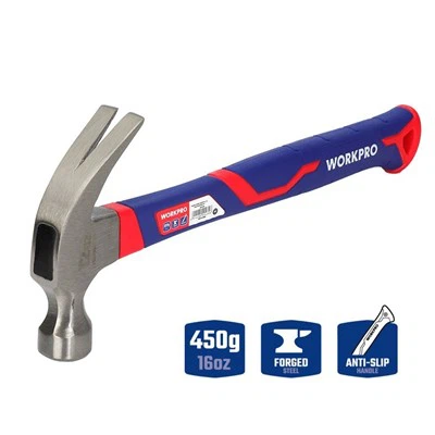 MARTEAU À GRIFFES COURBE 450G (450g (16OZ)) AVEC MANCHE EN FIBRE DE VERRE