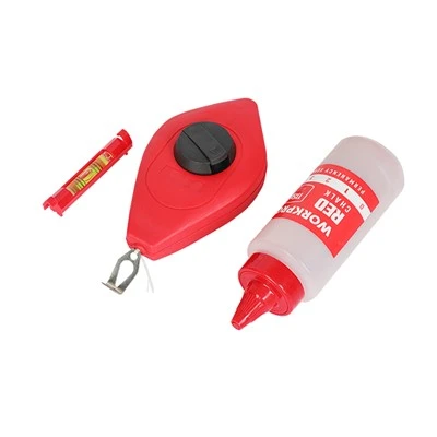ENSEMBLE DE BOBINE DE LIGNE DE CRAIE WORKPRO 30M AVEC CRAIE ROUGE